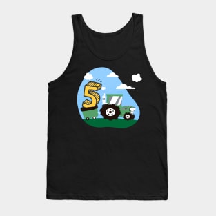 5th birthday tractor outfit for boys and farmers Tank Top